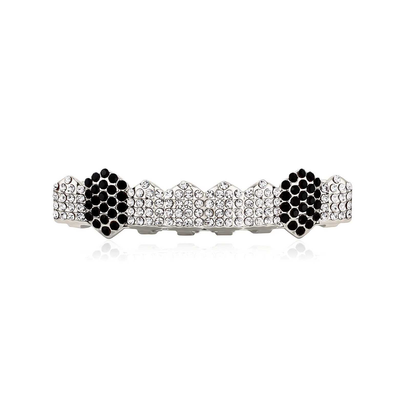 Hip Hop Teeth Grillz Rhinestones Silver 18K Gold Plated Tooth Rper Jewelry d Out Grills For Men WomenXJ241225