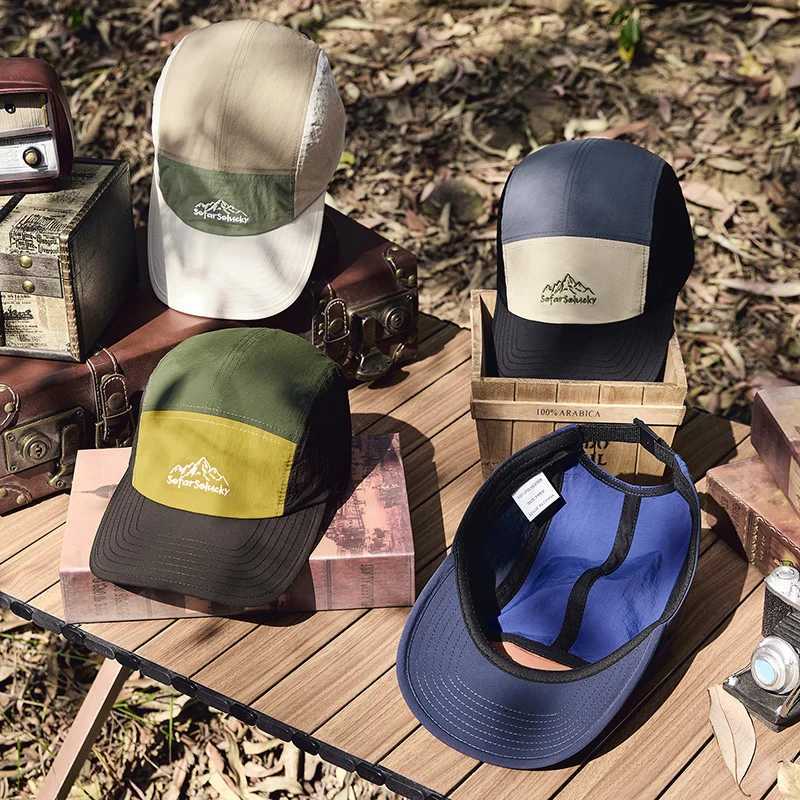 Color coded baseball cap summer quick drying breathable foot cap outdoor adjustable sun hat hiking camping cap truck cap W241225