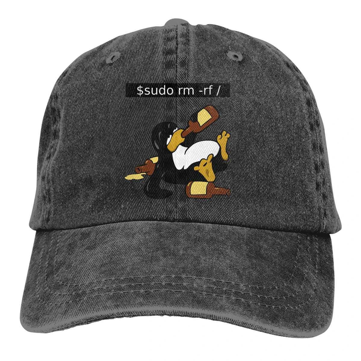 Command Baseball Caps Peaked Cap Linux Operating System Tux Penguin Sun Shade Hats for Men W241225