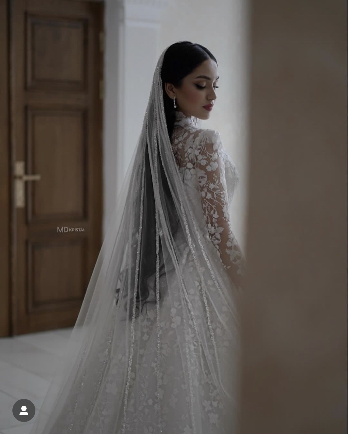 Princess Lace Wedding Dresses High Neck Long Sleeves Elegant Bridal Gowns Court Train 2025 Arabic Ivory Bride Dress
