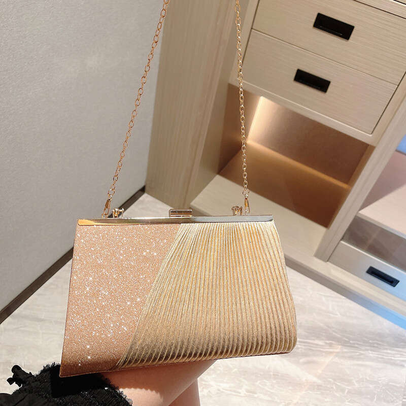 New Sparkling Banquet with Diagonal Straddle Evening Dress KTV Princess Celebrity Handbag Large Capacity Women's Bag