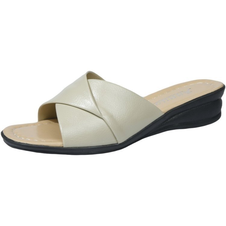 Summer New Ddmywed Outerwear Mom S Slippers Women Flat Bottom Slope Heels Middle Aged And Elderly Drag Large Size Cool Chinese Brand Shoes F Ddmysatur