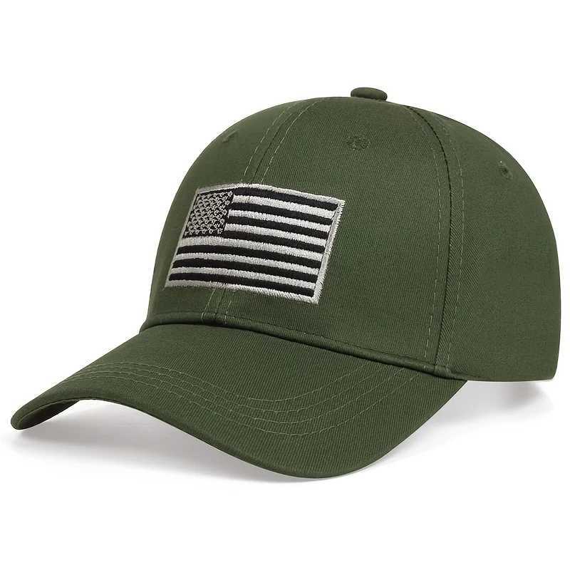 Tactical Army US Flag Neutral Mesh Embroidered Baseball Hat Womens Hip Hop Foot Hat Sports Outdoor Hat W241225