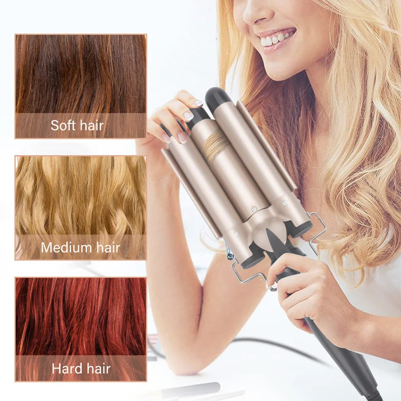 Professional Hair Curling Iron Ceramic Triple Barrel Hair-Curler Irons Hair Wave Waver Styling Tools Hair Styler Wand For Woman 241225