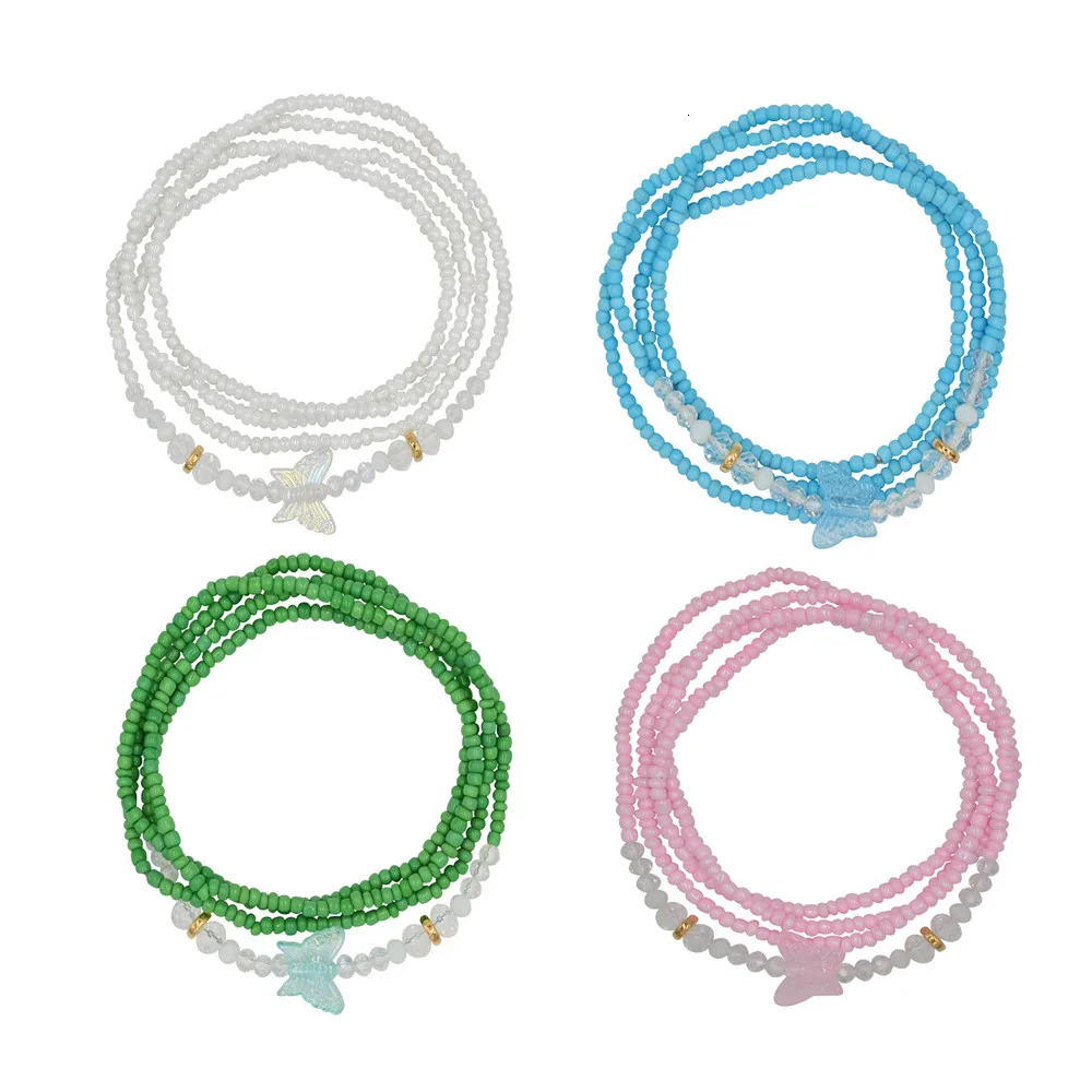 Bohemian Butterfly Beaded Waist Chain for Weight Loss Africa Jewelry for Women Belly Beads Chain Plus Size Bikini Chain 241225