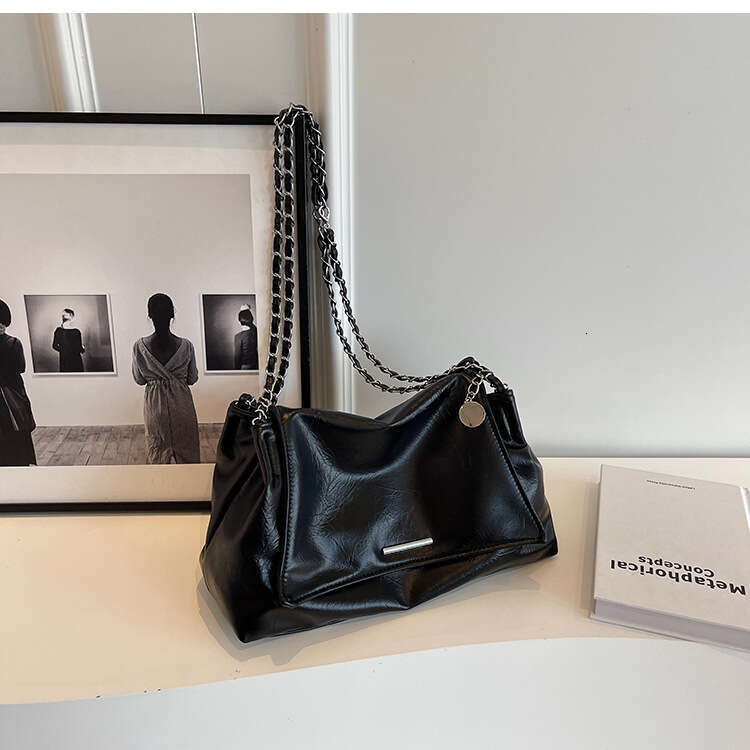 Women's Bags Handbag Casual Soft Surface Large Capacity Women New All-Match Chain Messenger Popular Sier Shoulder Bag Handbag