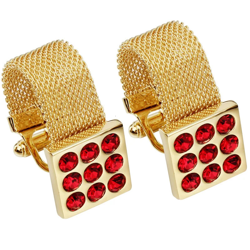 Crystal Cufflinks for men with ChainMen French Cuff ShirtFashionable Jewellery Accessories for Men for ChristmasWedding Party 241225