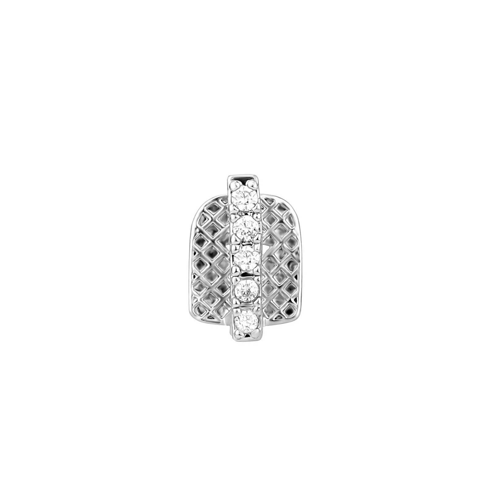 Single Vertical Bar Teeth Grillz Braces Hip Hop Hollow Tooth Cs Zircon Dental Grills For Women Men JewelryXJ241225