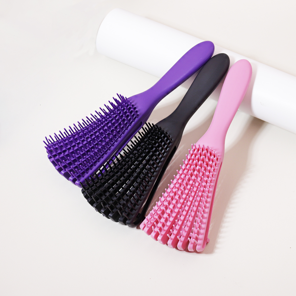 Scalp Massage Winding To Sag Anti-Static Wet Curl Brush Salon Hairdressing Tool Special For Real Hair Wigs