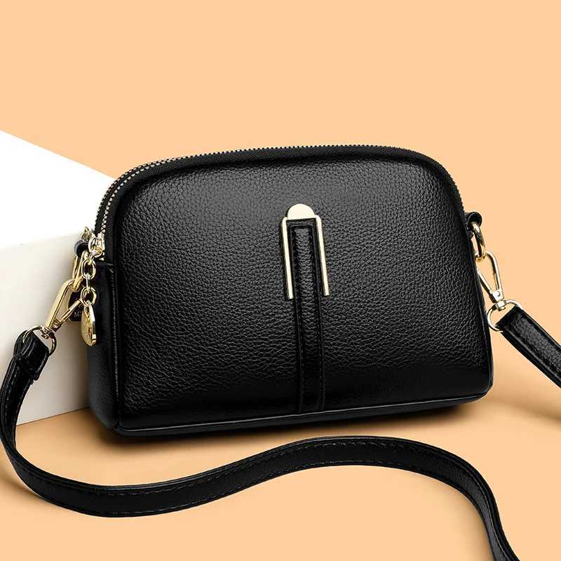 2024 New Fi Solid Color Womens Crossbody Bag Authentic Soft Leather Women Shoulder Bags Luxury Female Handbag Wallet SacXJ241225