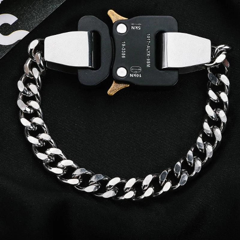 High Street Hip Hop ALYX Bracelet Men Women High Quality Metal Buckle Bracelet Birthday Gift 241225