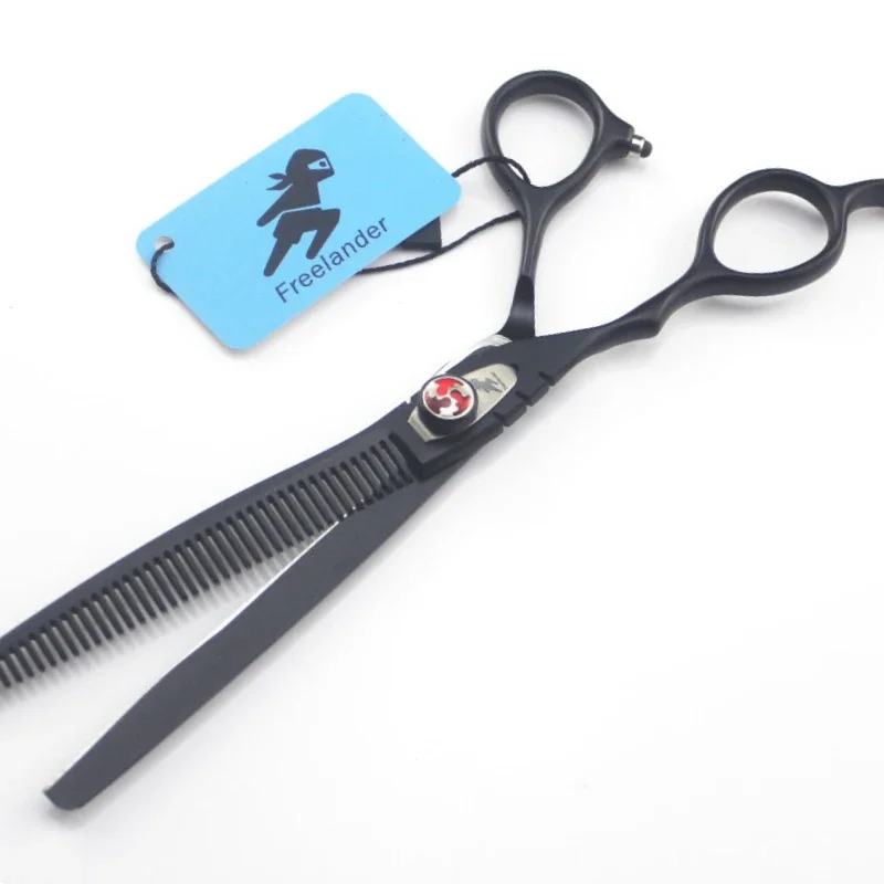 Professional Japan 440c Left Hand 7 Inch Cut Hair Scissors Cutting Barber Haircut Thinning Shears Hairdressing Scissors with Bag 241225