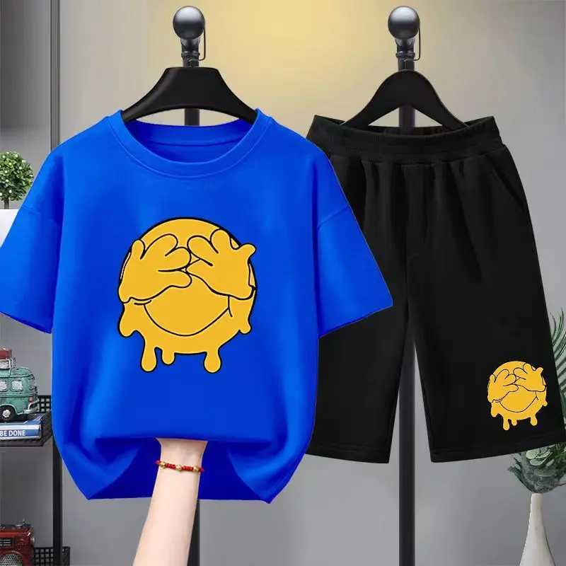 Clothing Sets Summer Children Boy Clothes Cartoon Short Sleeve T-shirts and Shorts 2 Pieces Set for Baby Girls Kid Casual Top Bottom OutfitsY241225CZL