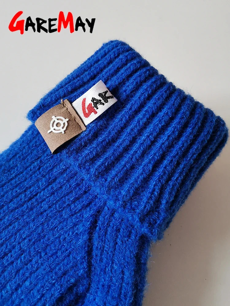 Womens Autumn Winter Gloves Green Elegant Warm Touchscreen Casual Long White Vintage Gloves Knitted Outdoor 2024 241225