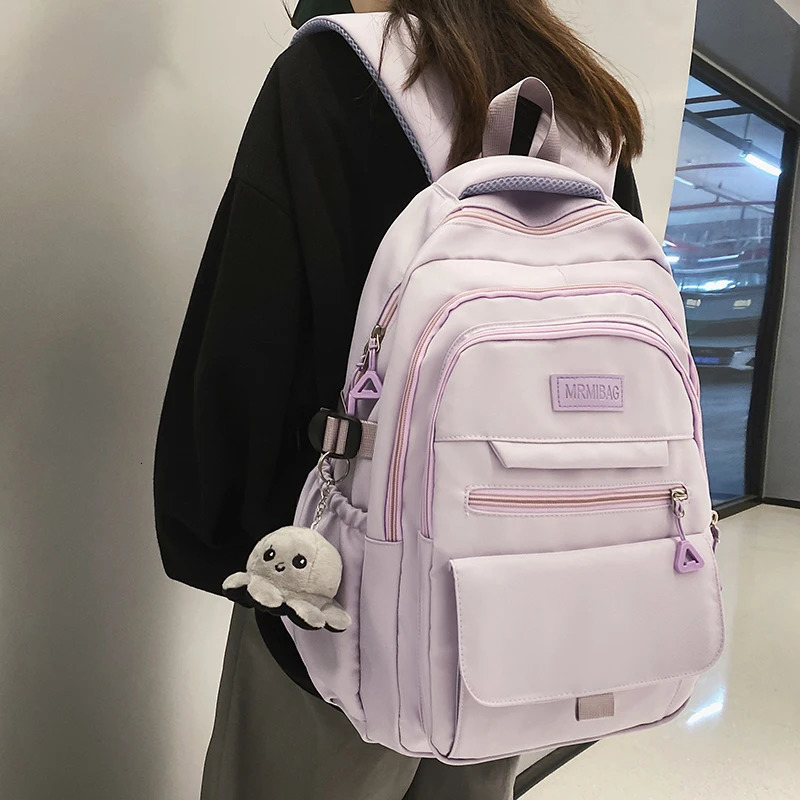 Large Capacity Backpack Women Unisex Travel Backpack Multi Pocket College Student Schoolbag For Teenage Girl Men Book Knapsack 241225