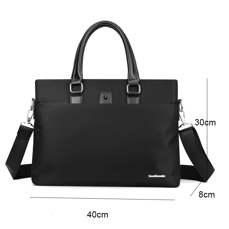 Business Style Men Handbag Bag Briefcases High Quality Nylon Man 14 Laptop Bag Large Capacity Men Briefcase Shoulder Bags Bolsa 241225