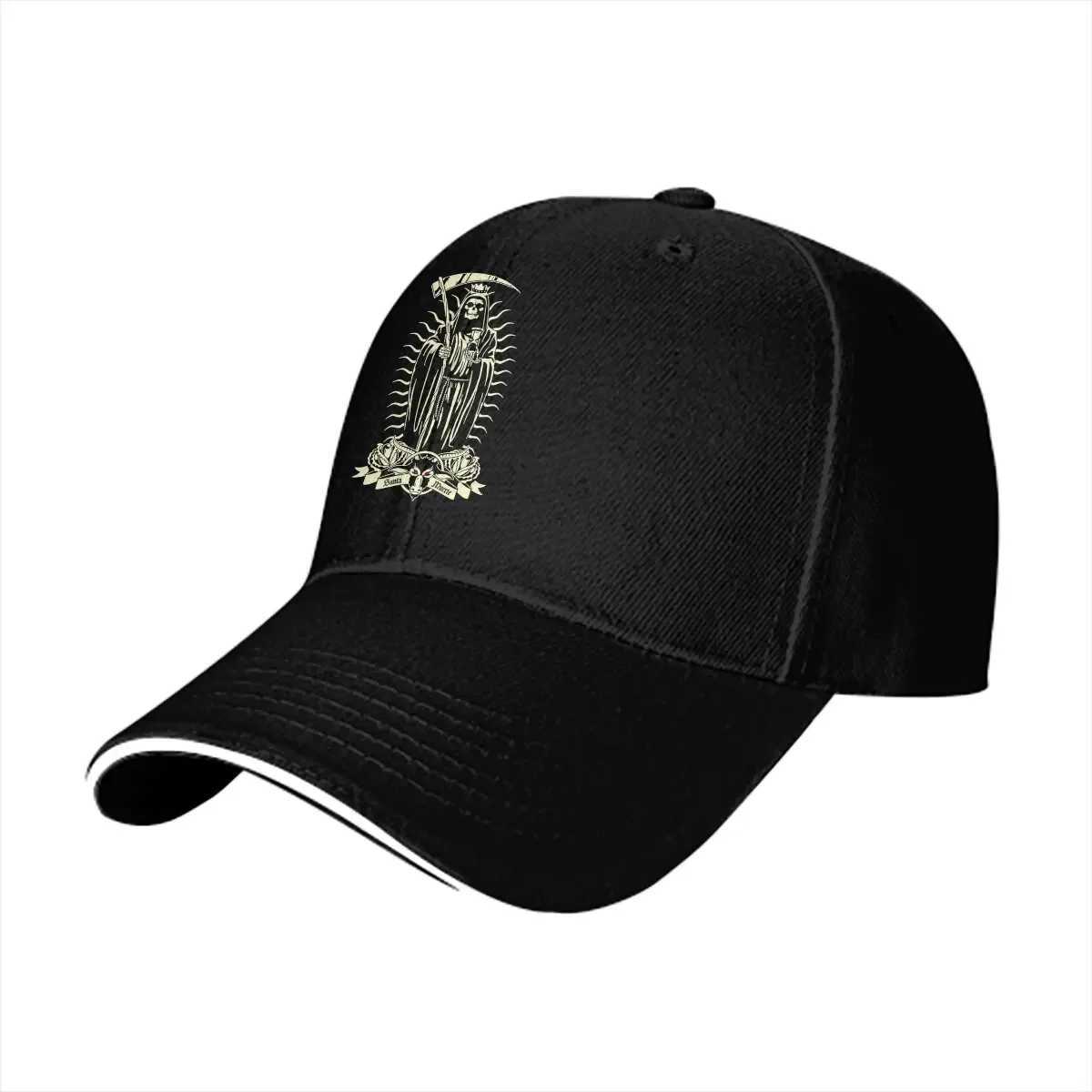Mexican Skeleton Santa Muerte Multi Color Hat Peaked Mens Hat Tattoo Art Essential Personalized Visor Protection Hat W241225