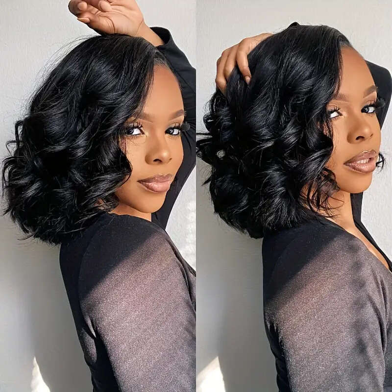 Hot Selling Lace Wig Women's Short Curly Hair Explosion Black Universal Natural Full Head Cover Kq1 Kq1
