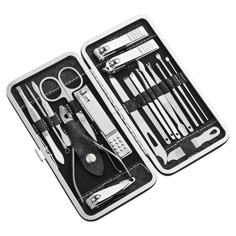 19 Pcs Manicure Cutters Nail Clipper Set Stainless Steel Ear Spoon Nail Clippers Pedicure Nail Art Tool Manicure 241225