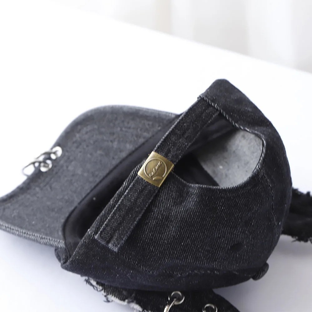 y2k Girl Graffiti Jeans Rabbit Ears Cowboy Baseball Hat Wash Graffiti Hip Hop Cap Women Men Party Team Baseball Cap 241225