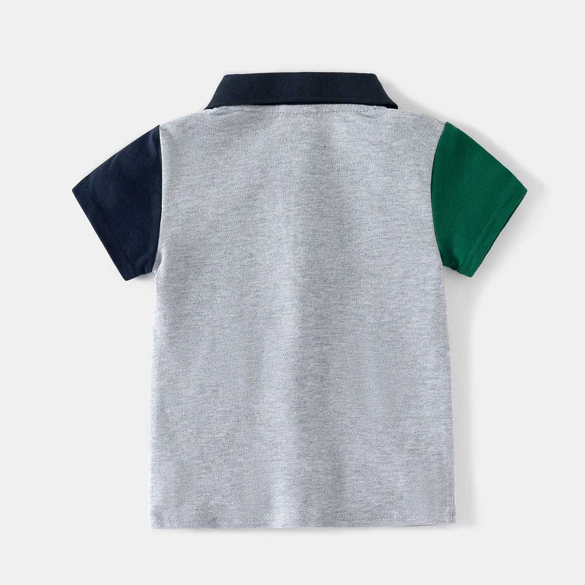 2024 Summer Boys Short-Sleeve T-Shirt Casual Kids Breathable Sweat-Absorbent Polo Shirt Cotton Ages 3-8 2 Colors AvailableXJ241225