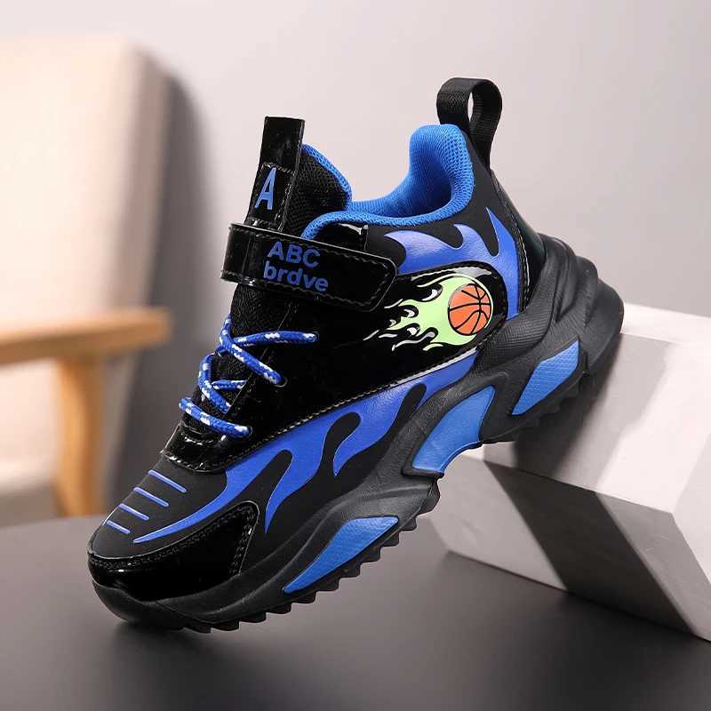Athletic Outdoor Children Sneaker Boy Basketball Shoes Non-slip Sole Spring Fashion Sports Trainers School Boy Sneaker H241223