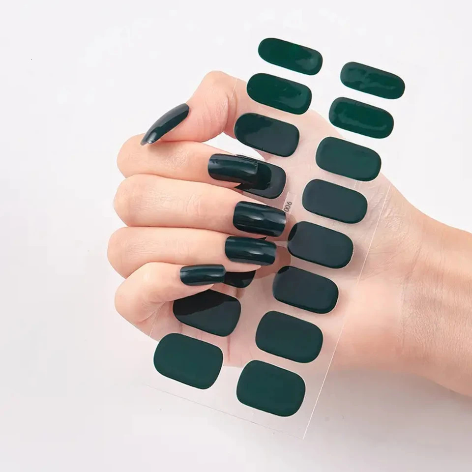 Enhance Your Manicure with 16 Pieces Self-Adhesive Nail Polish Stickers in 25 Vibrant Pure Colors 241225