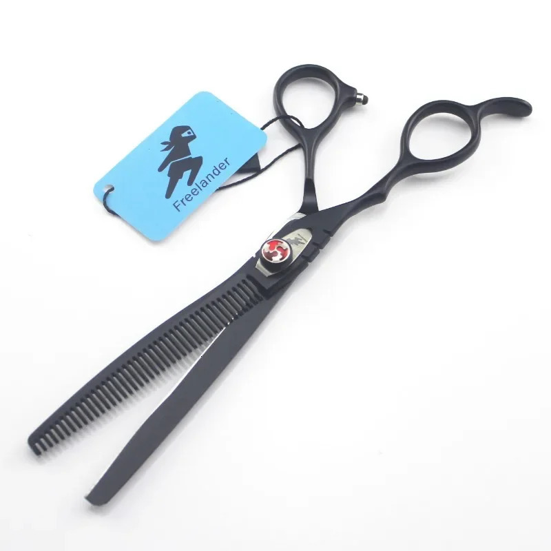 Professional Japan 440c Left Hand 7 Inch Cut Hair Scissors Cutting Barber Haircut Thinning Shears Hairdressing Scissors with Bag 241225