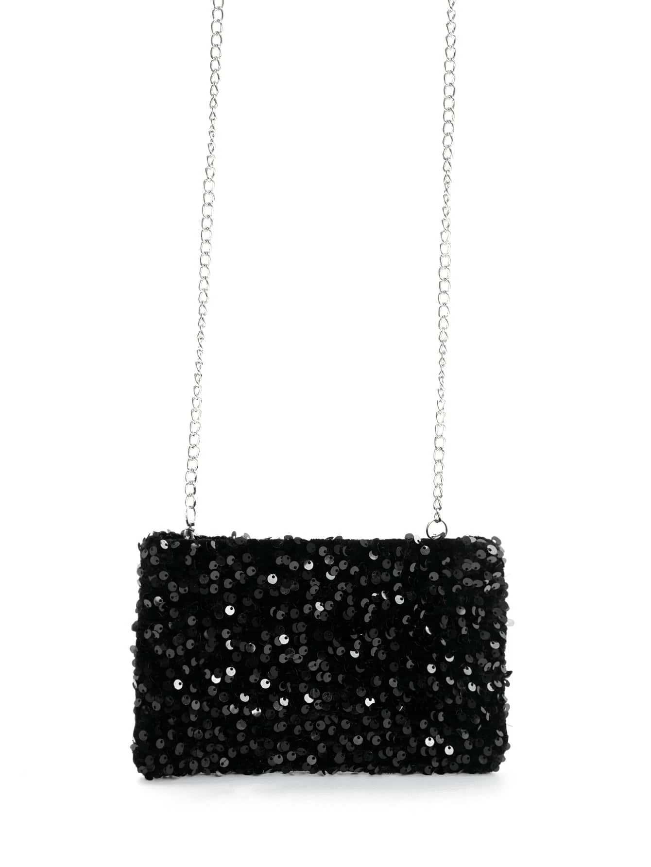 Womens Square Sequined Banquet Cluh Bag Party Dinner Bag Exquisite and Fiable Shoulder Bag Holiday GiftXJ241225