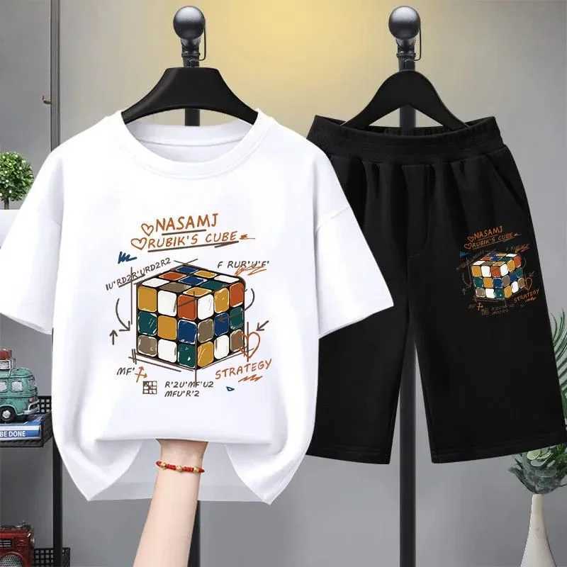 Clothing Sets Summer Baby Boy Clothes Set Children Fashion Printed Short Sleeve T-shirts and Shorts 2pcs Suit Kid Casual Top Bottom TracksuitsY241225P