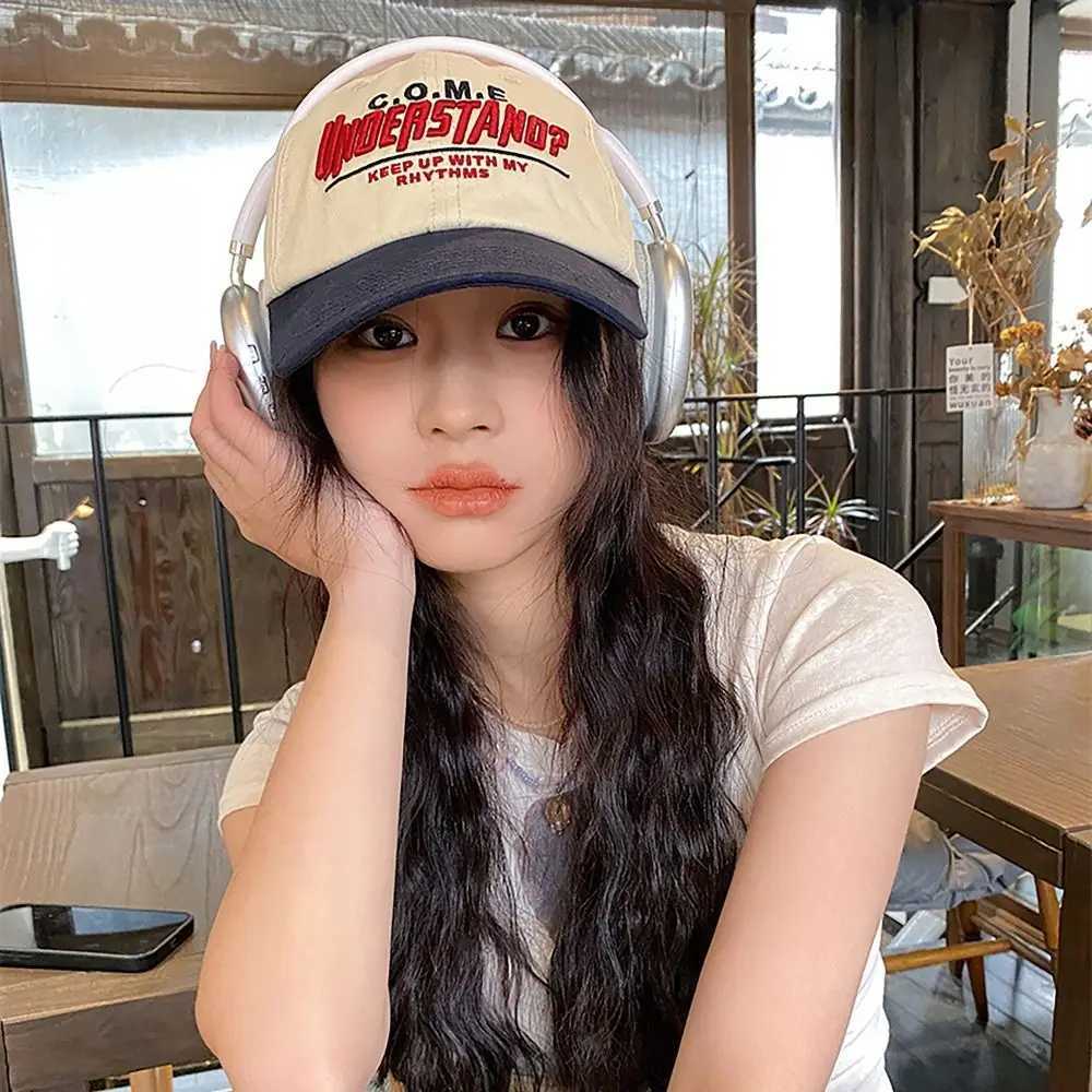 Small face baseball cap INS style letter embroidery sun protection hip-hop hat pea hat for teenagers W241225