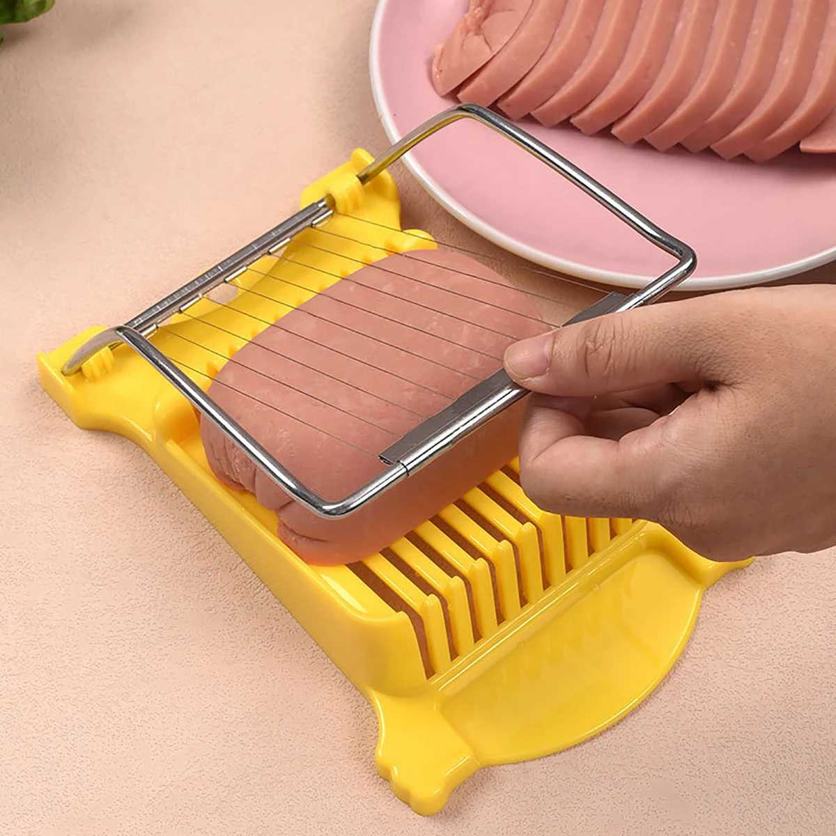 Lunch meat slicer stainless steel spam ham fruit vegetable egg cheese kitchen cutter small tool project W241225