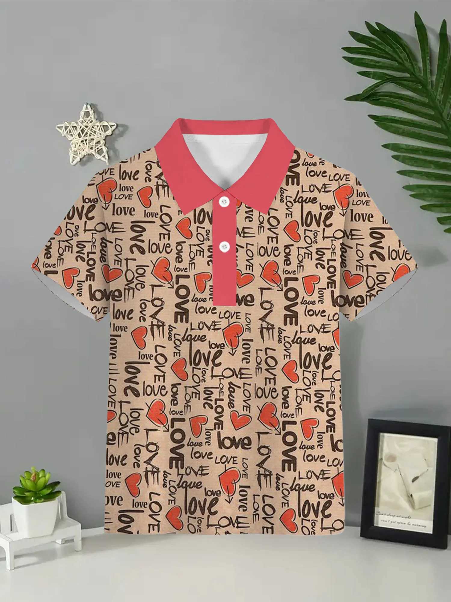 Color Printing Polo Shirts Top Clothes for Children Harajuku Fashion Children Top Short Sleeve Casual Boy Polo ShirtXJ241225