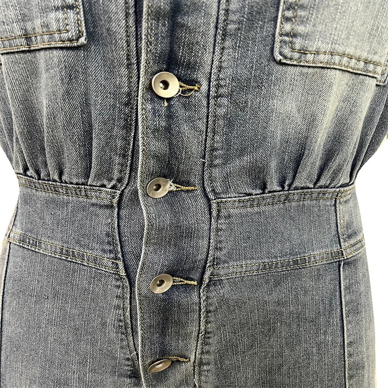 Streetwear Jeans Jumpsuits Fall Clothes Women Sleeveless Wide Leg Pants Denim Rompers Playsuits One Pieces Overalls Outfits 241224