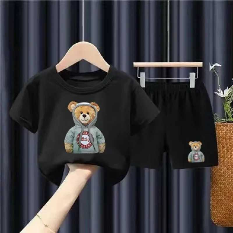 Clothing Sets Summer Baby Girls Clothes Set Children Boy Cartoon Bear Printed T-shirts and Shorts 2 Pieces Suit Children Top Bottom OutfitsY2412256EEF