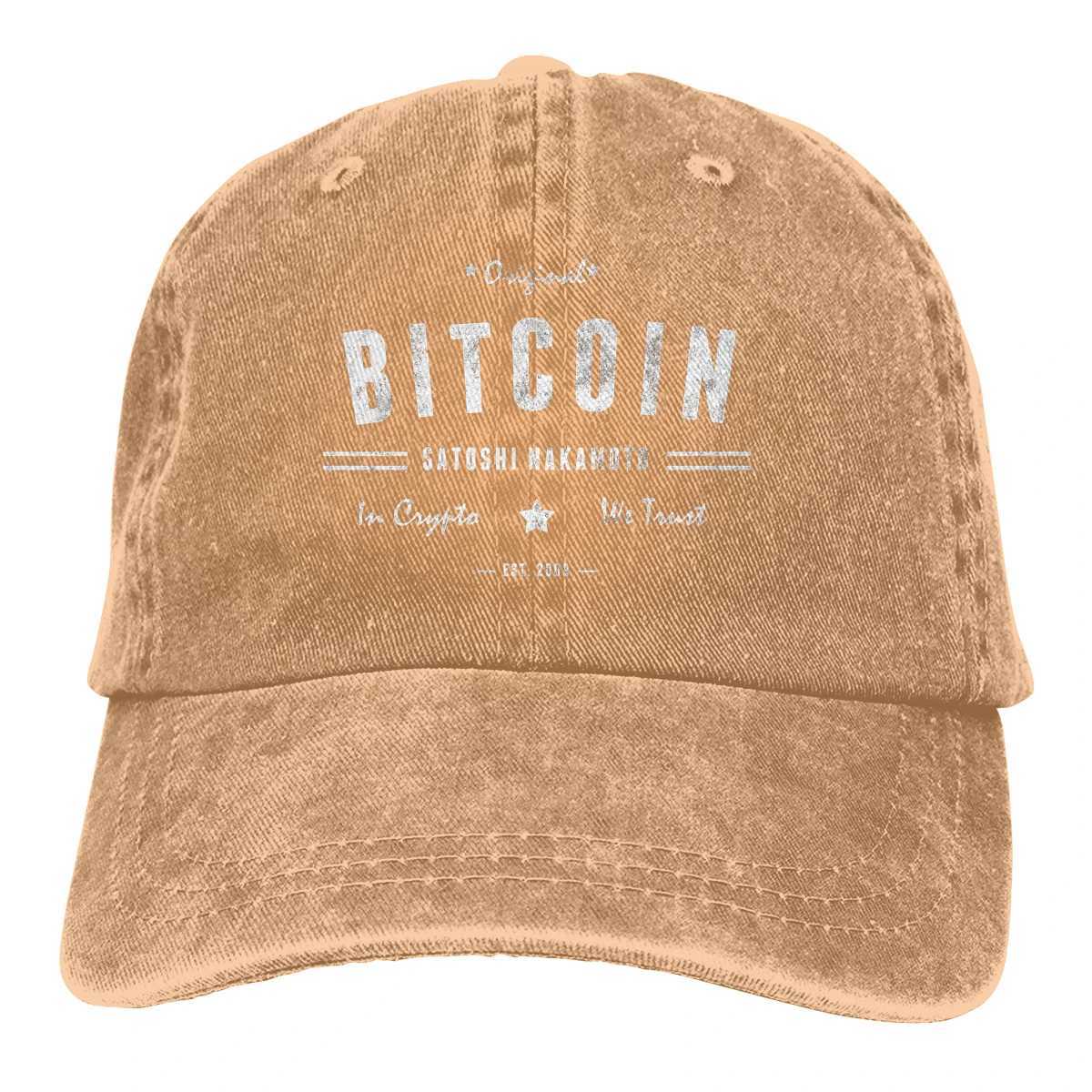 Original Satoshi BTC Crypto Baseball Hat Peaked Hat Bitcoin Cryptocurrency Miner Meme Mens Sunshade Hat W241225