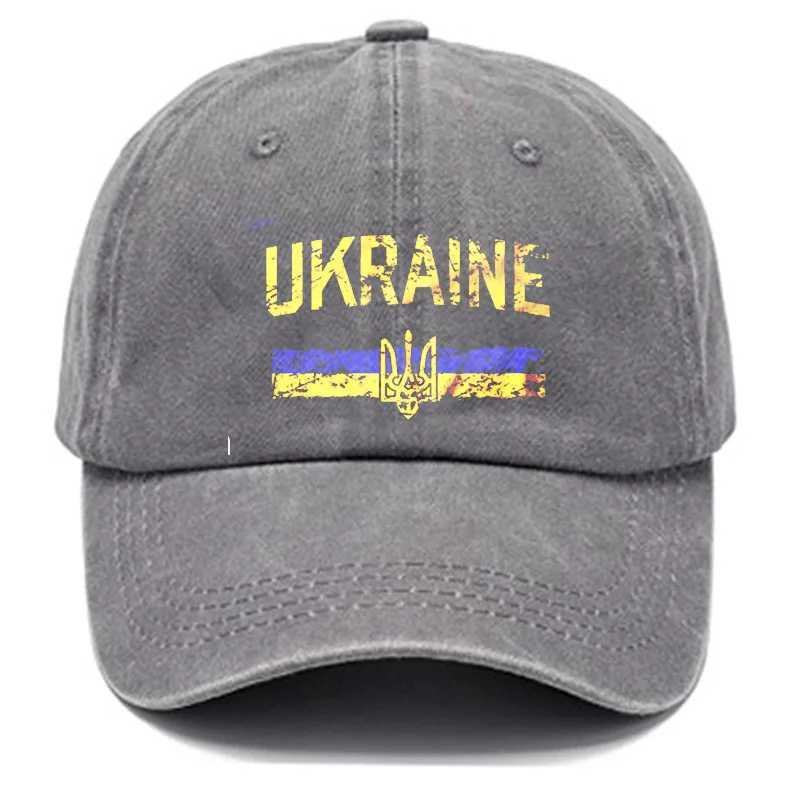 New Ukrainian symbol emblem hat sun hat Ukrainian emblem flag hip-hop hat cowboy hat Peaked hat adjustable outdoor baseball hat W241225