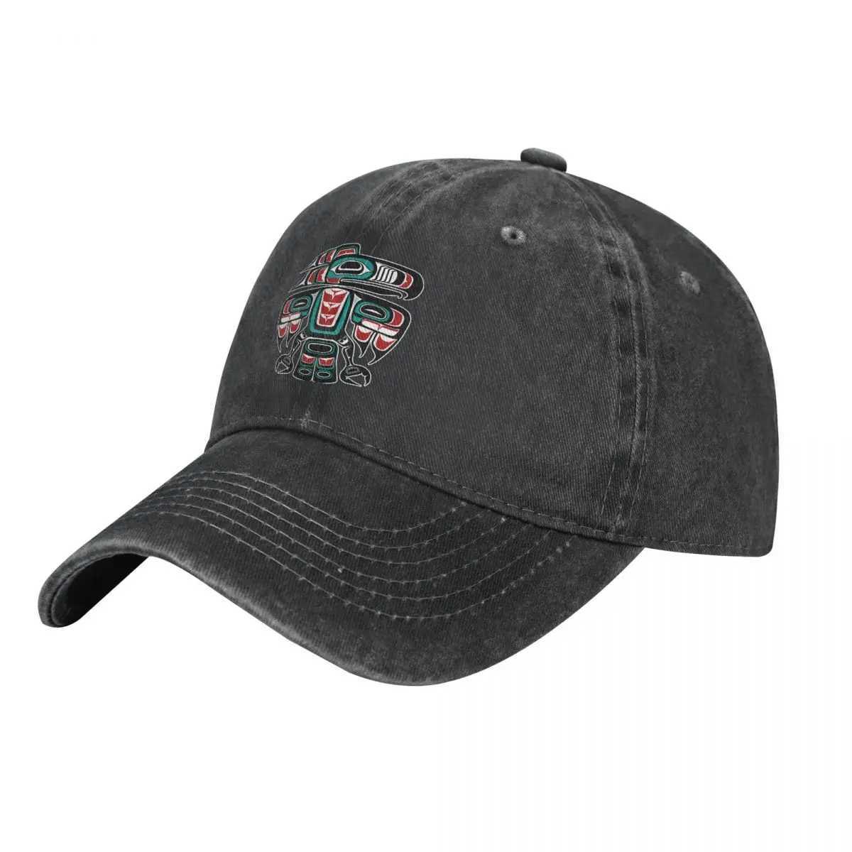 Summer Hat Sun Visor Haida Tlingit Native Raven Totem Hip Hop Hat Cowboy Hat Peaked Hat W241225