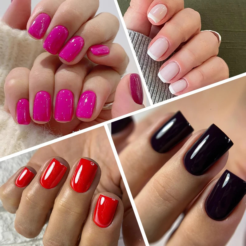 Semi Cured Gel Nail Strips Kit With Nail Lamp LED 2 In 1 White Black Foot Nail Patch Sliders UV Lamp Needed Full Cover Stciker 241225