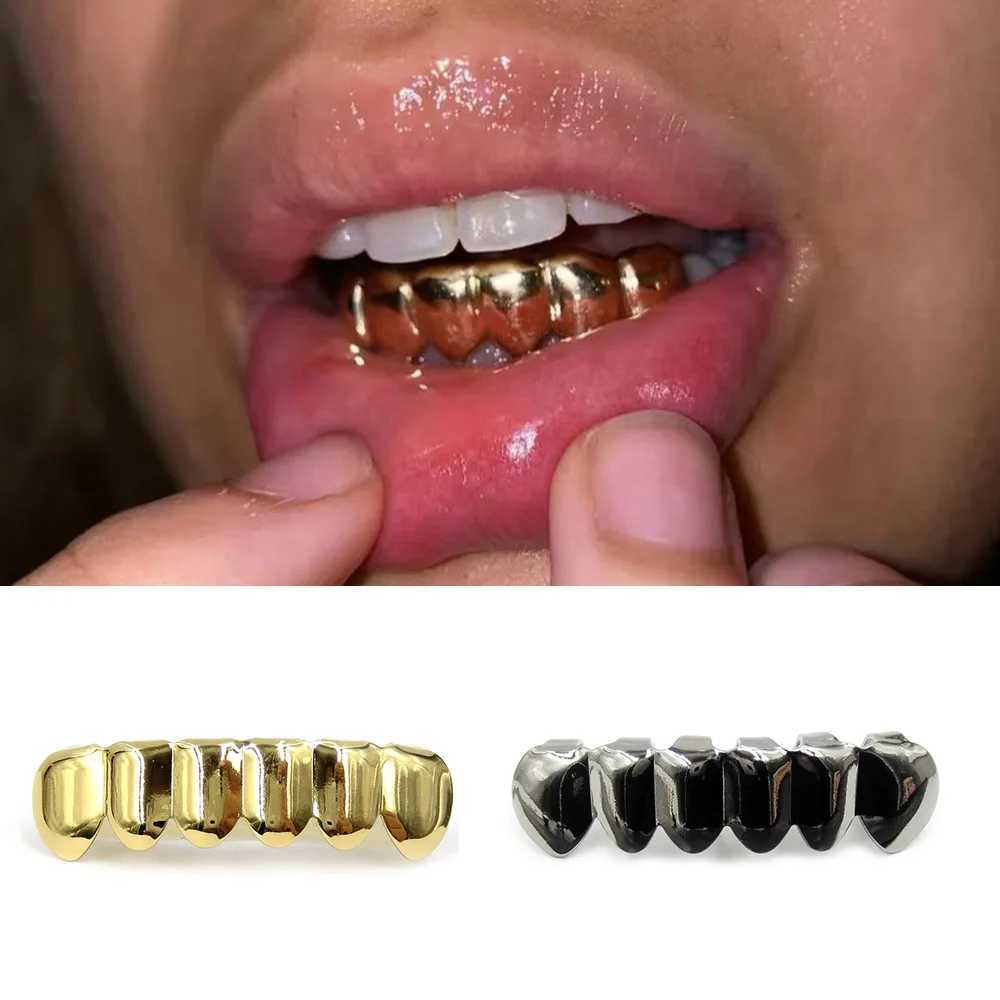 RACHELZ Hip Hop Classic Bottom Teeth Grillz Cs Gold Silver Black Color Tooth Grills For Women Men Jewelry Halloween GiftXJ241225