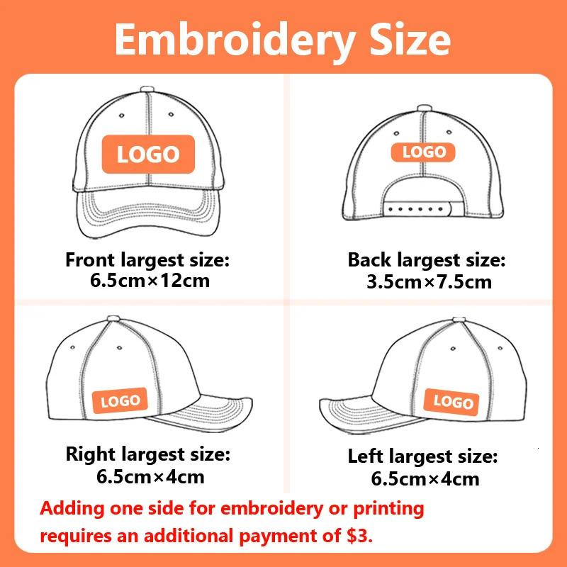 Custom Embroidery Hip-hop Hat for Men and Women Baseball Cap Wholesale DIY Print Cool Street Dance Hat 241225