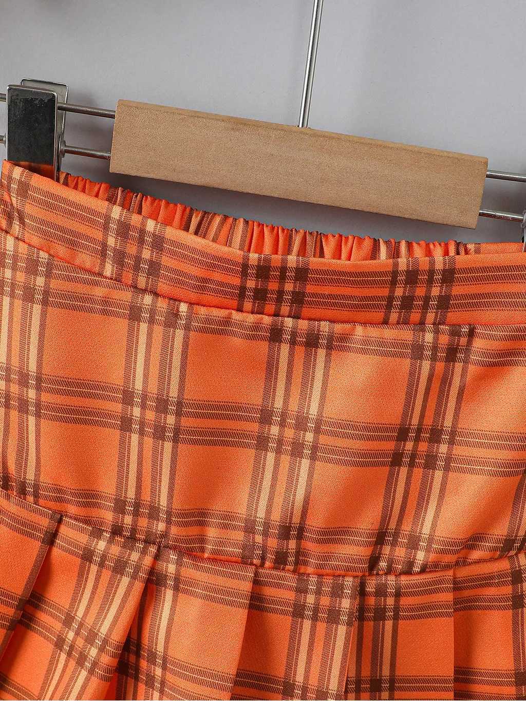 Clothing Sets 2PCS Children Girl Summer Clothes Set Short Sleeved Letter Print T-shirt+Plaid Skirt School Style Outfit Suit for Kids 4-7 YearsY241225C