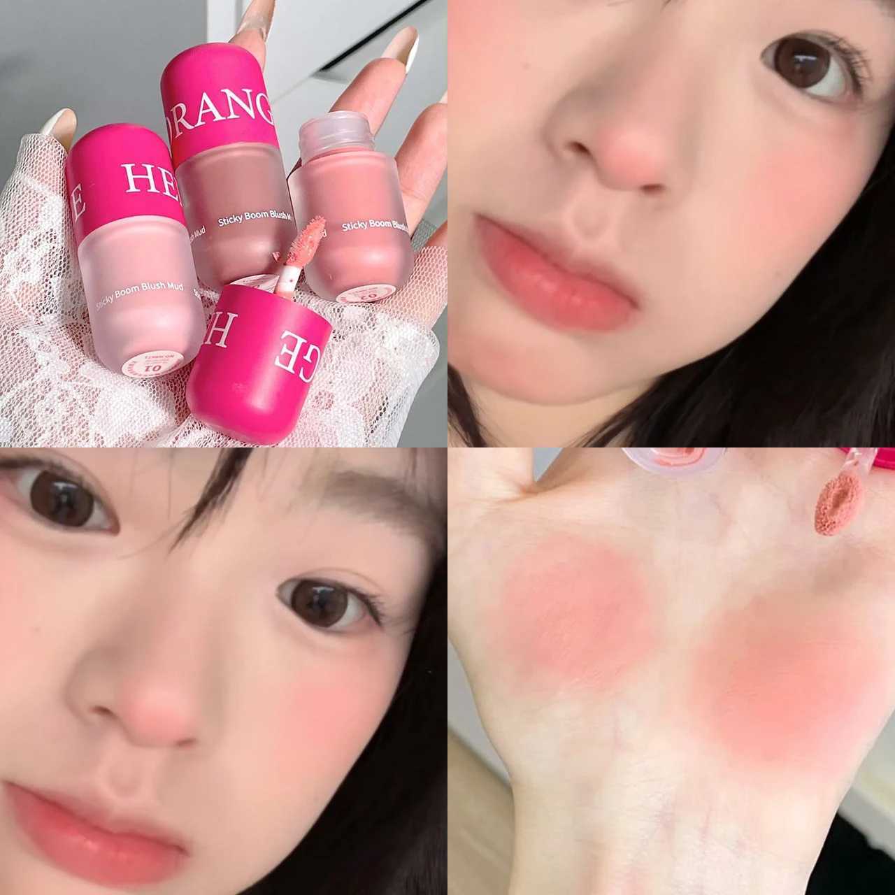 Mud Rouge Mini Ber Matte Low Saturation Pigment Cheek Tint Moisturizing Natural Cheekbone Contouring Dye Clay B CosmeticXJ241225