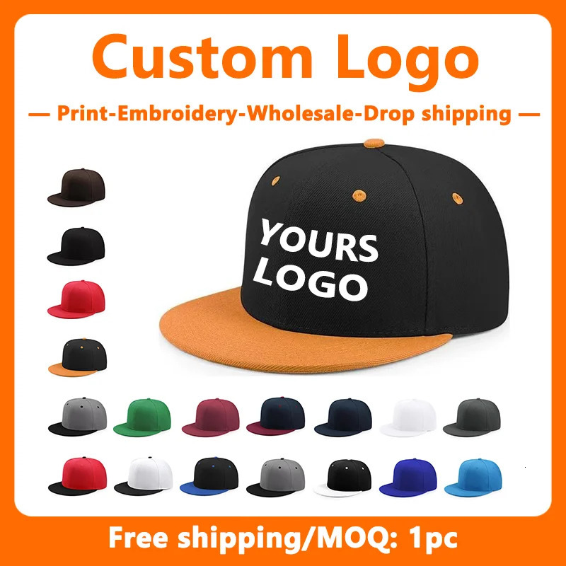 Custom Embroidery Hip-hop Hat for Men and Women Baseball Cap Wholesale DIY Print Cool Street Dance Hat 241225