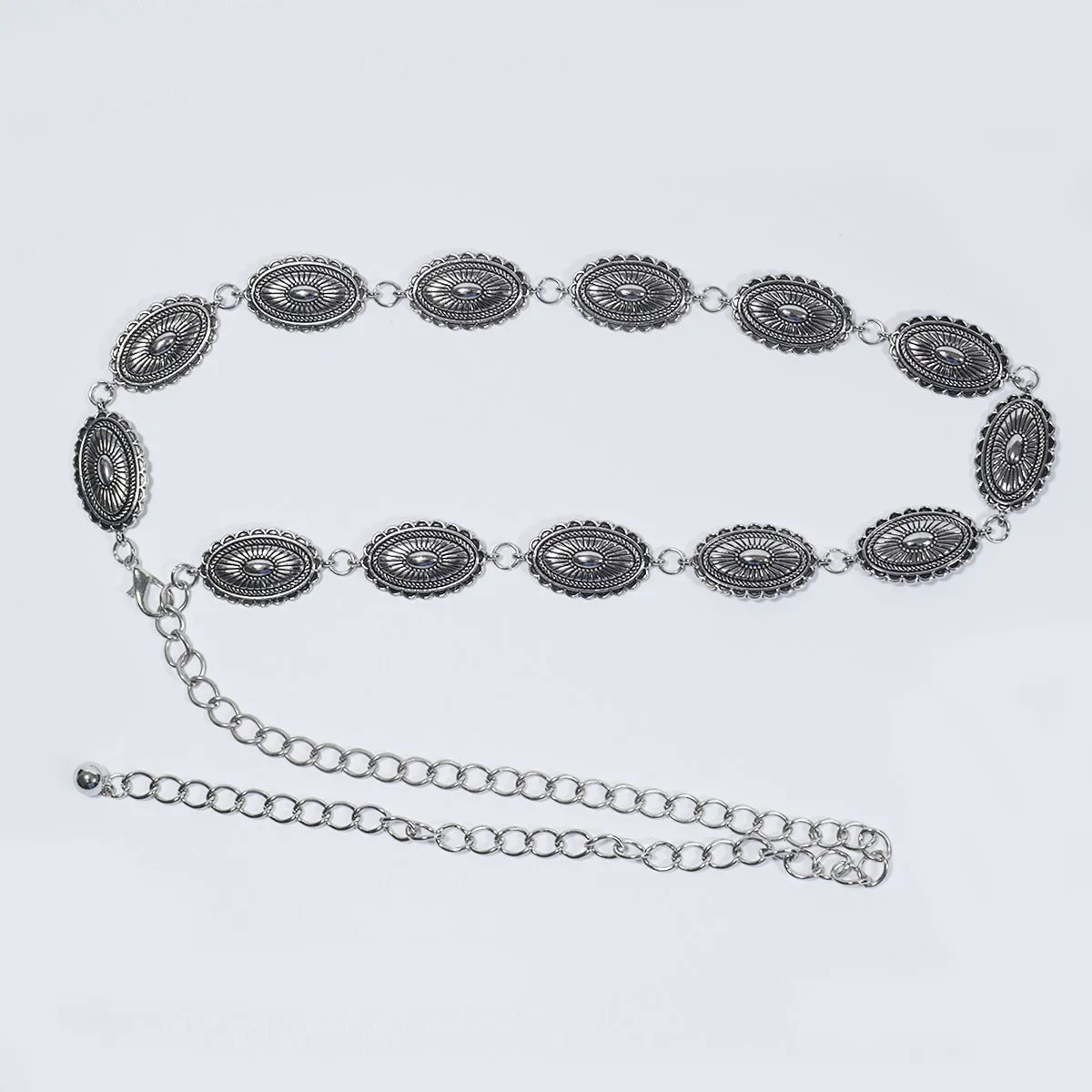 Vintage Carved Metal Waist Chain Accessory Womens Belt For Dresses Y2K Ethnic Style Body Jewelry From China Mainland 241225