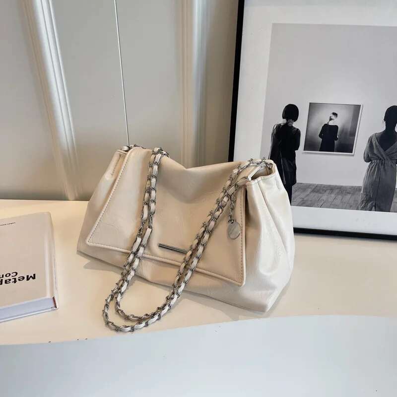 Women's Bags Handbag Casual Soft Surface Large Capacity Women New All-Match Chain Messenger Popular Sier Shoulder Bag Handbag