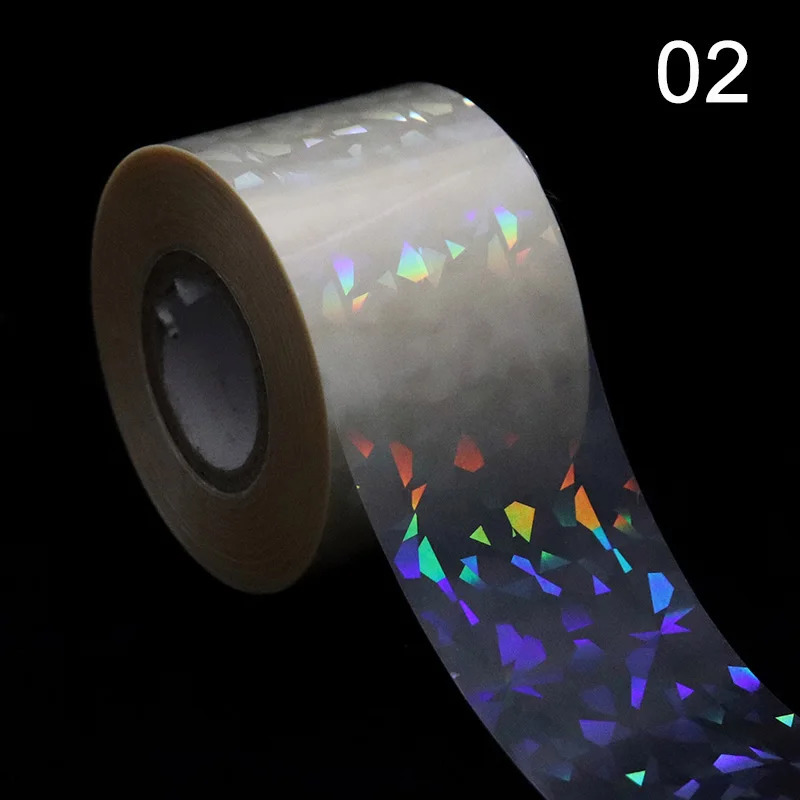 1Roll Holographic Starry Sky Nail Foils Transparent Laser Point Nail Art Transfer Stickers Decals Manicure Decorations 241225