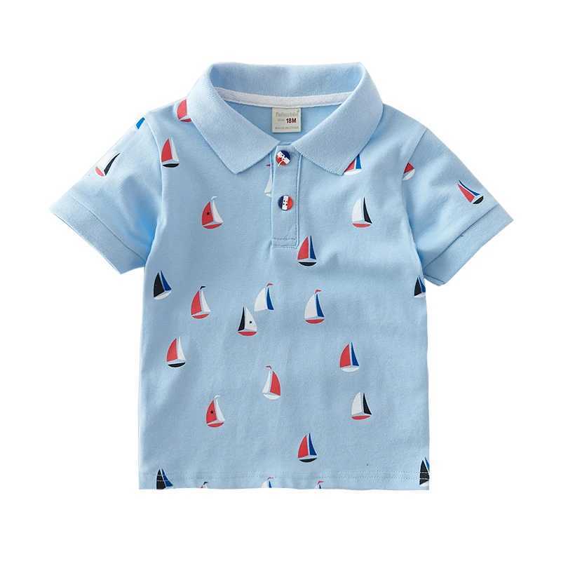 1-6T High Quali Summer Cotton Baby polo Shirts boat kids Short Sleeve Clothes Bebe Boys Tops Toddlers ClothingXJ241225