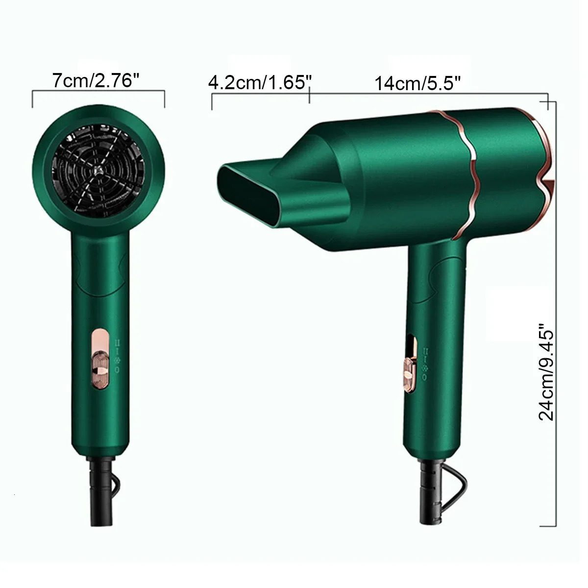 220V 1000W Professional Hair Dryer With Moisturizing Negative Ion Blue light Blower Cold Wind Powerful Electric Hair Dryer 241225