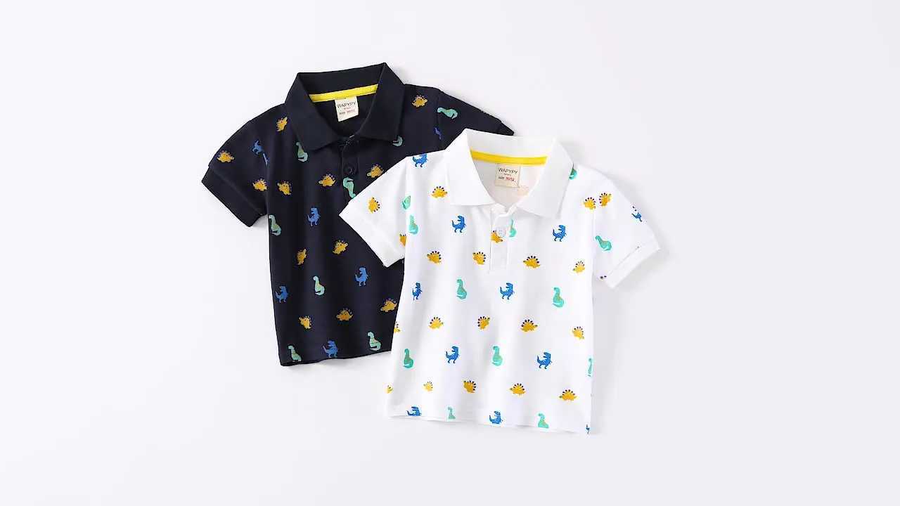 Boys Summer Polo Shirts Short Sleeve Children Top Wear Kids ClothesXJ241225